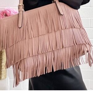 Fringed Pink Handbag